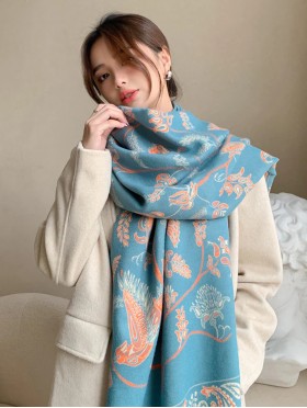 Paisley Print Blanket Scarf 